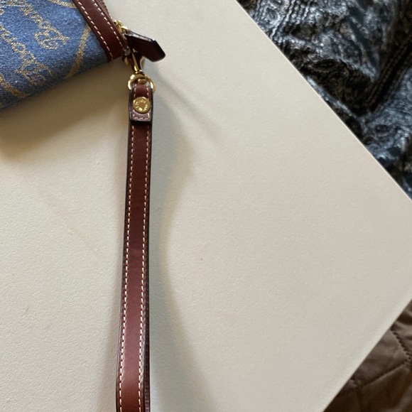 Dooney And Bourke Denim Hearts Wristlet - Picture 3 of 8